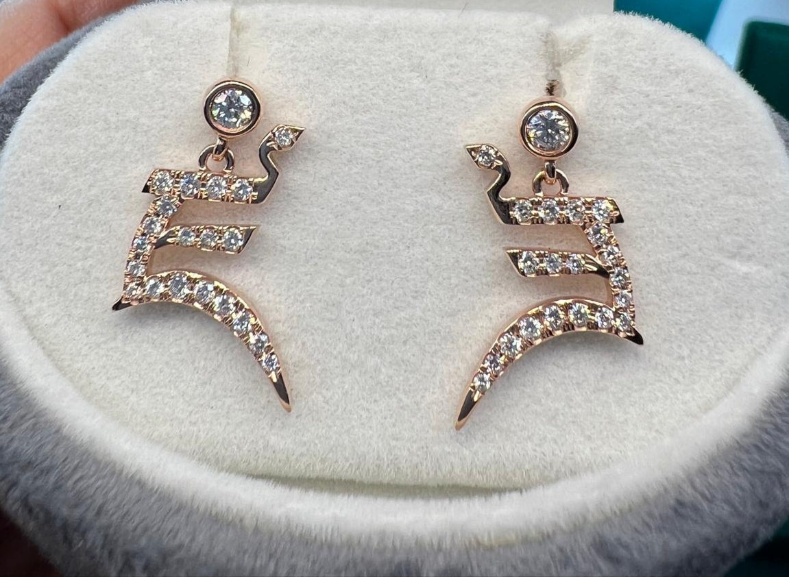 Yellow Jambhala earrings (Buddhist Deity of Wealth & Abundance)