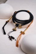 Natural Black Tourmaline 108 Prayer Beads Bracelet
