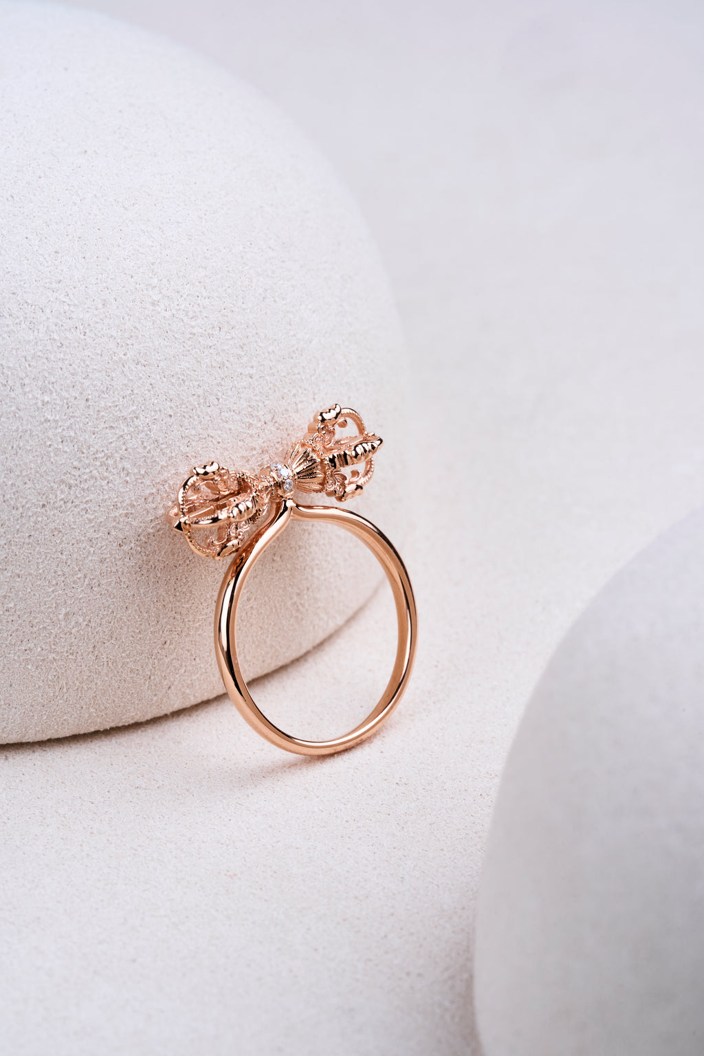 (Vajra)18k rose gold diamond Ring （Protect your body × to drive Evil × Keep your peace)