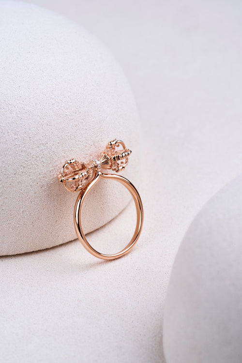 (Vajra)18k rose gold diamond Ring （Protect your body × to drive Evil × Keep your peace)