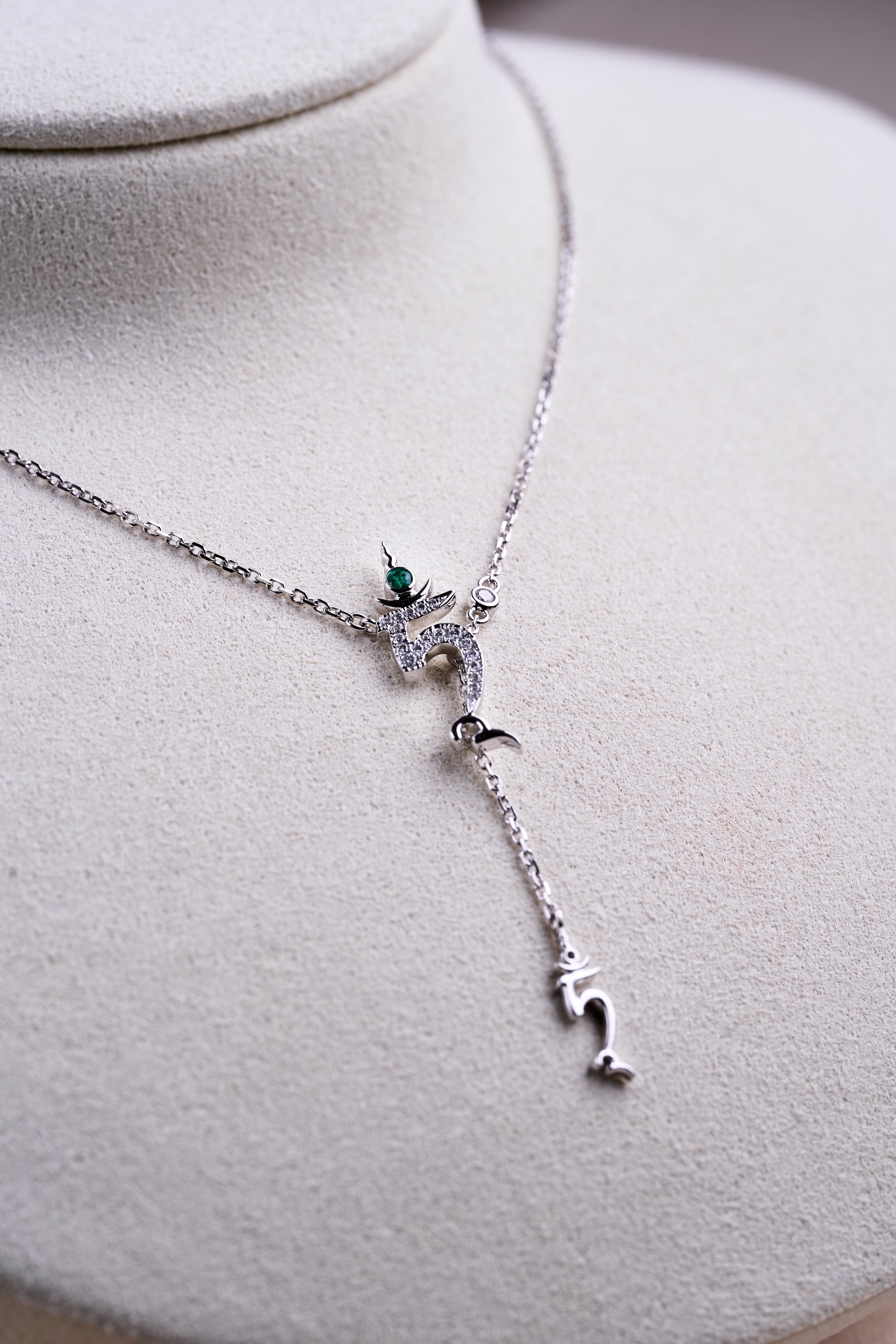 Green Tara seed Syllable Pendant necklace (Amulet, Women's Wisdom and strength )