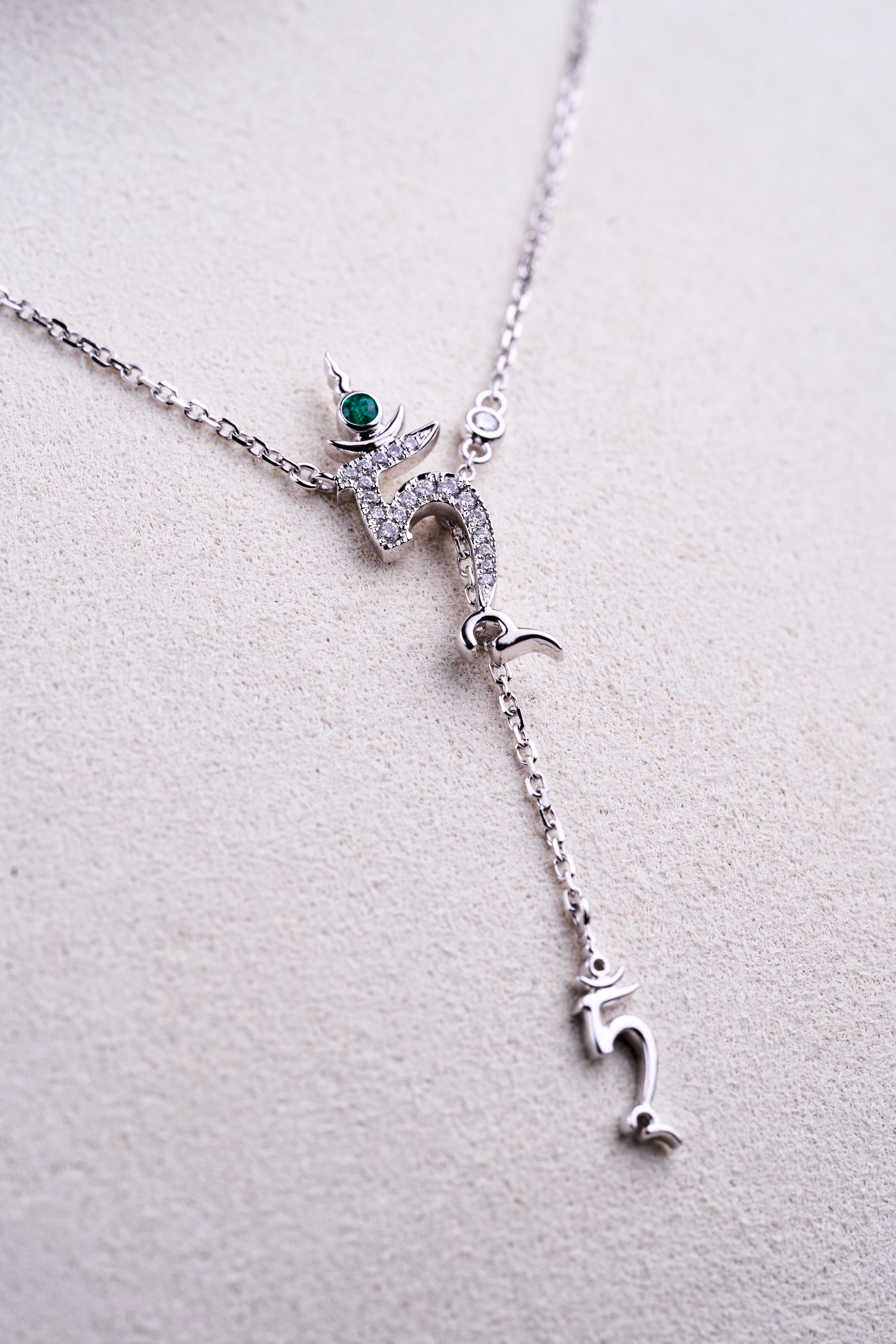 Green Tara seed Syllable Pendant necklace (Amulet, Women's Wisdom and strength )