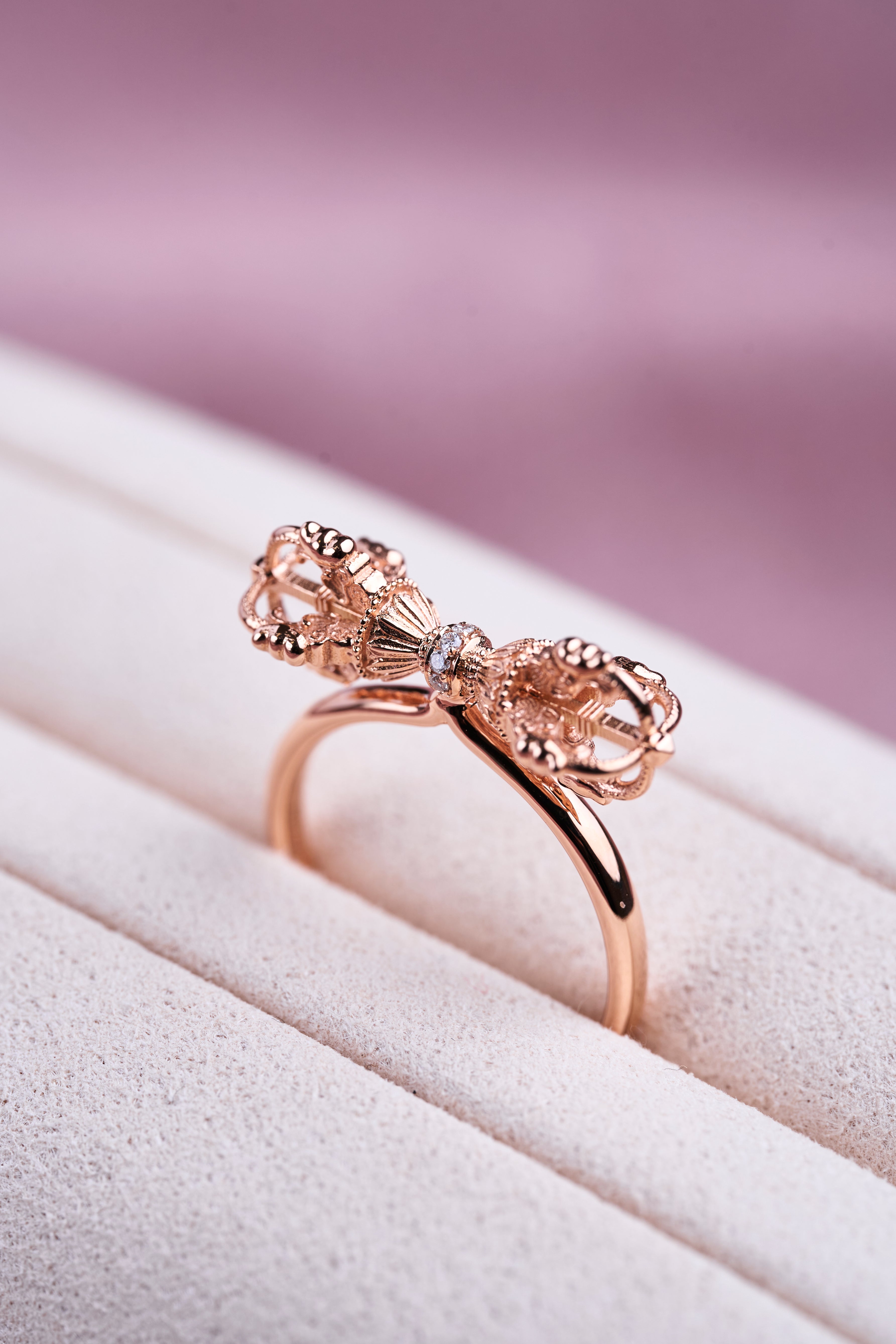 (Vajra)18k rose gold diamond Ring （Protect your body × to drive Evil × Keep your peace)