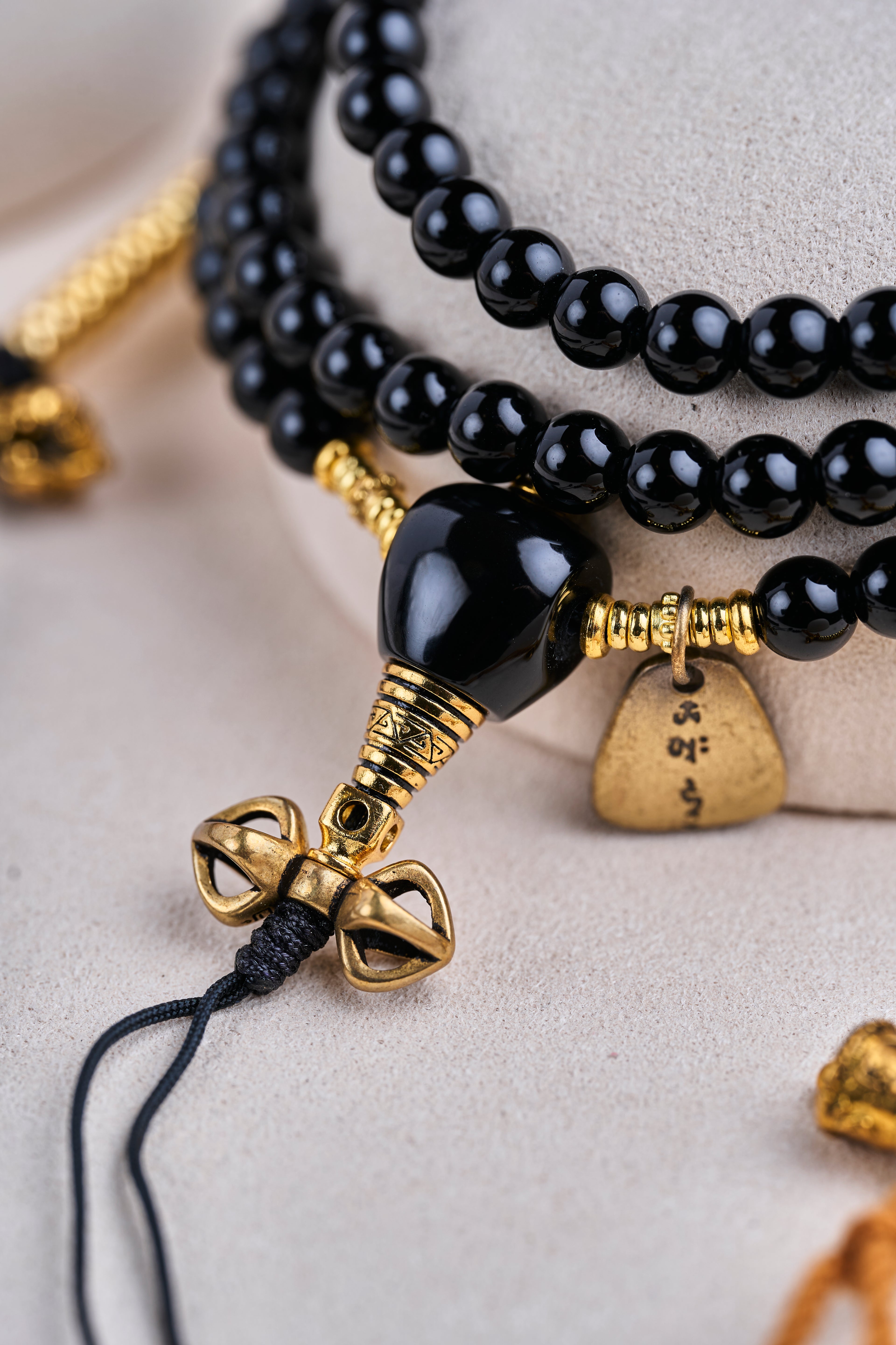 Natural Black Tourmaline 108 Prayer Beads Bracelet