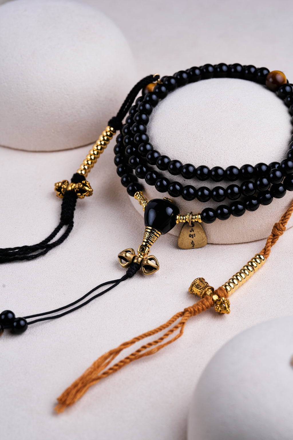 Natural Black Tourmaline 108 Prayer Beads Bracelet