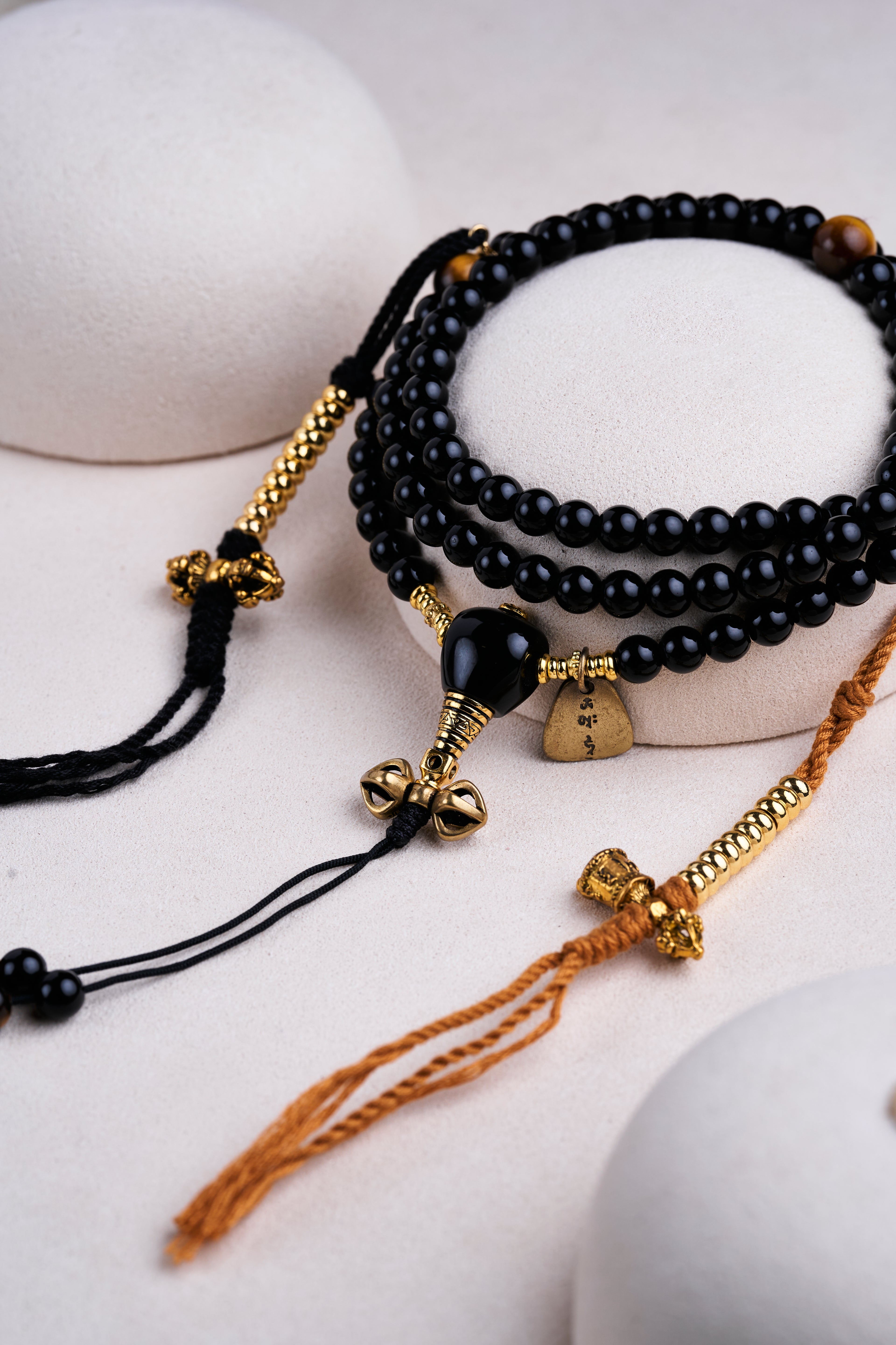 Natural Black Tourmaline 108 Prayer Beads Bracelet