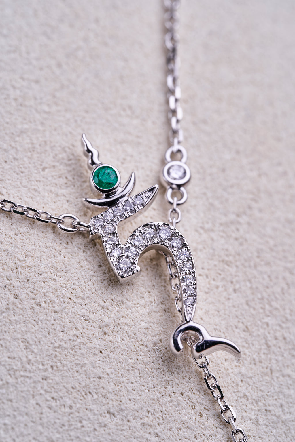 Green Tara seed Syllable Pendant necklace (Amulet, Women's Wisdom and strength )