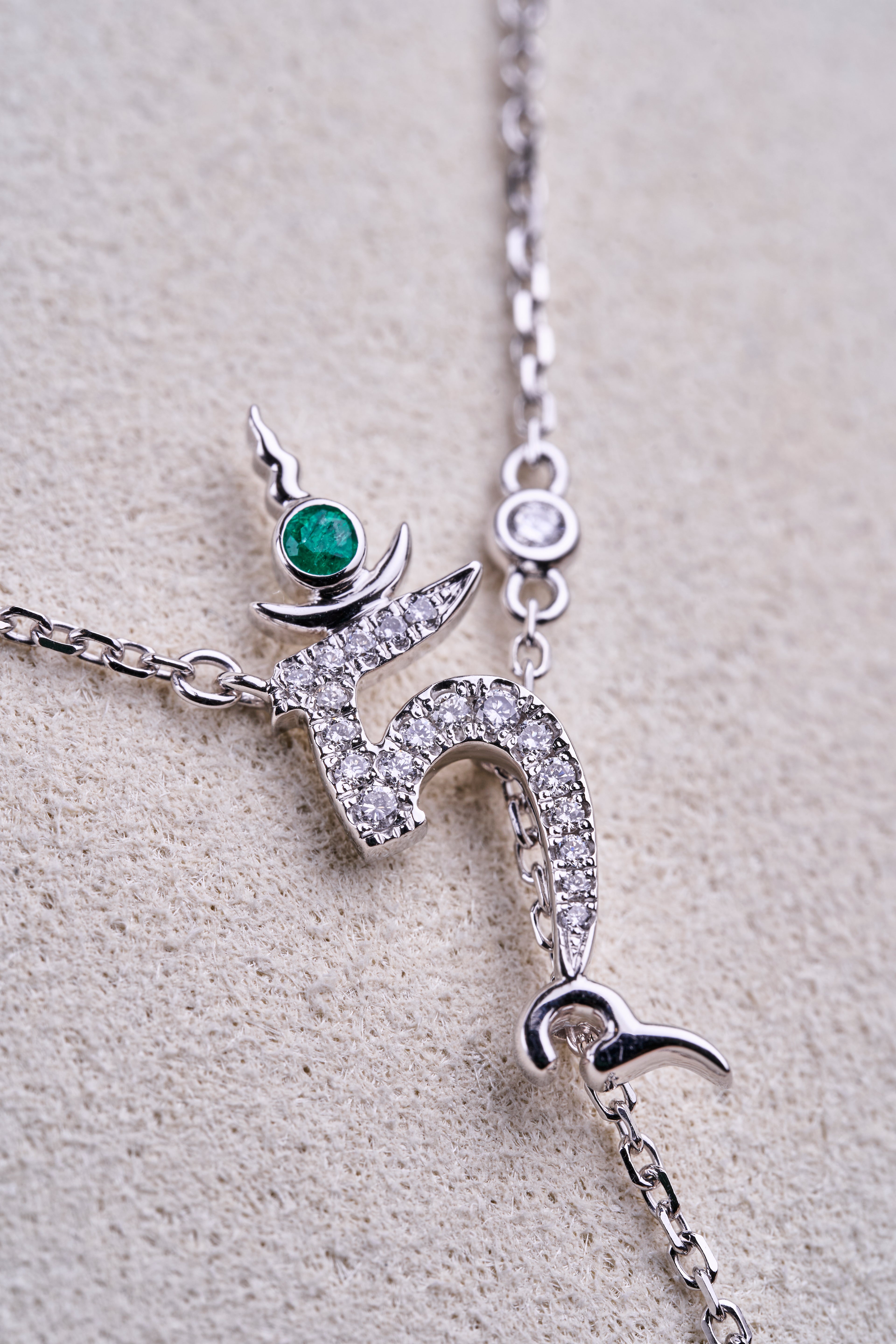 Green Tara seed Syllable Pendant necklace (Amulet, Women's Wisdom and strength )